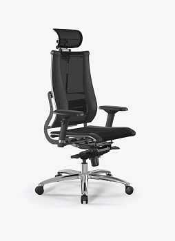 Кресло Метта Y 2D Move B2-14D/0016116 (сетка TS YM93 черная/экокожа Infinity Easy Clean черная)